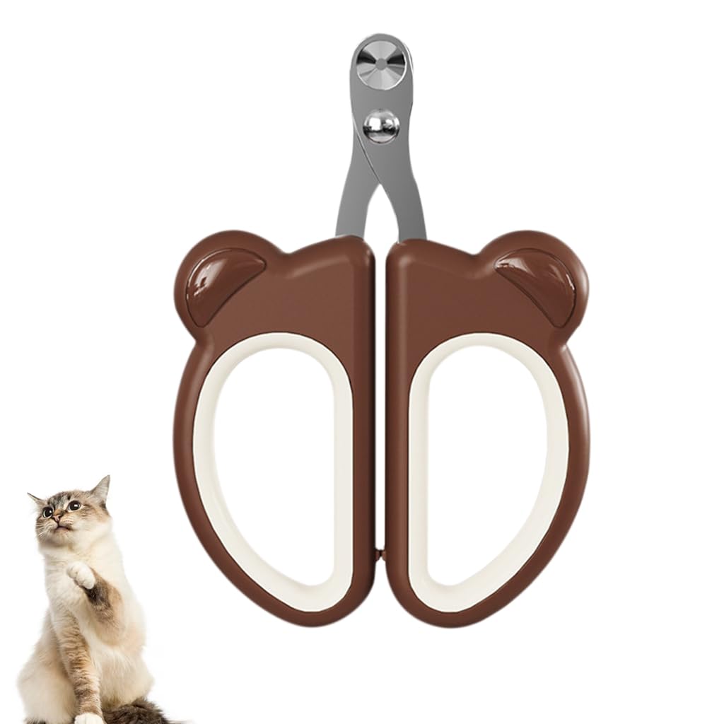 Qpets Cat Nail Cutter, Cute Brown Bear Design Dog Cat Nail Clippers, Stainless Steel Nail Cutter PP Handle Dog Nail Grinder Pet Nail Trimmer for Dogs Cats Qpets Cat Nail Cutter, Cute Brown Bear Design Dog Cat Nail Clippers, Stainless Steel Nail Cutter PP Handle Dog Nail Grinder Pet Nail Trimmer for Dogs Cats